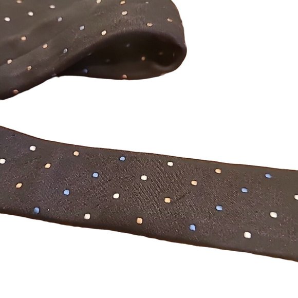 Givenchy Monsieur Tie Silk Blend Brown Polka Dot Casual Formal Classic Logo - Picture 13 of 13